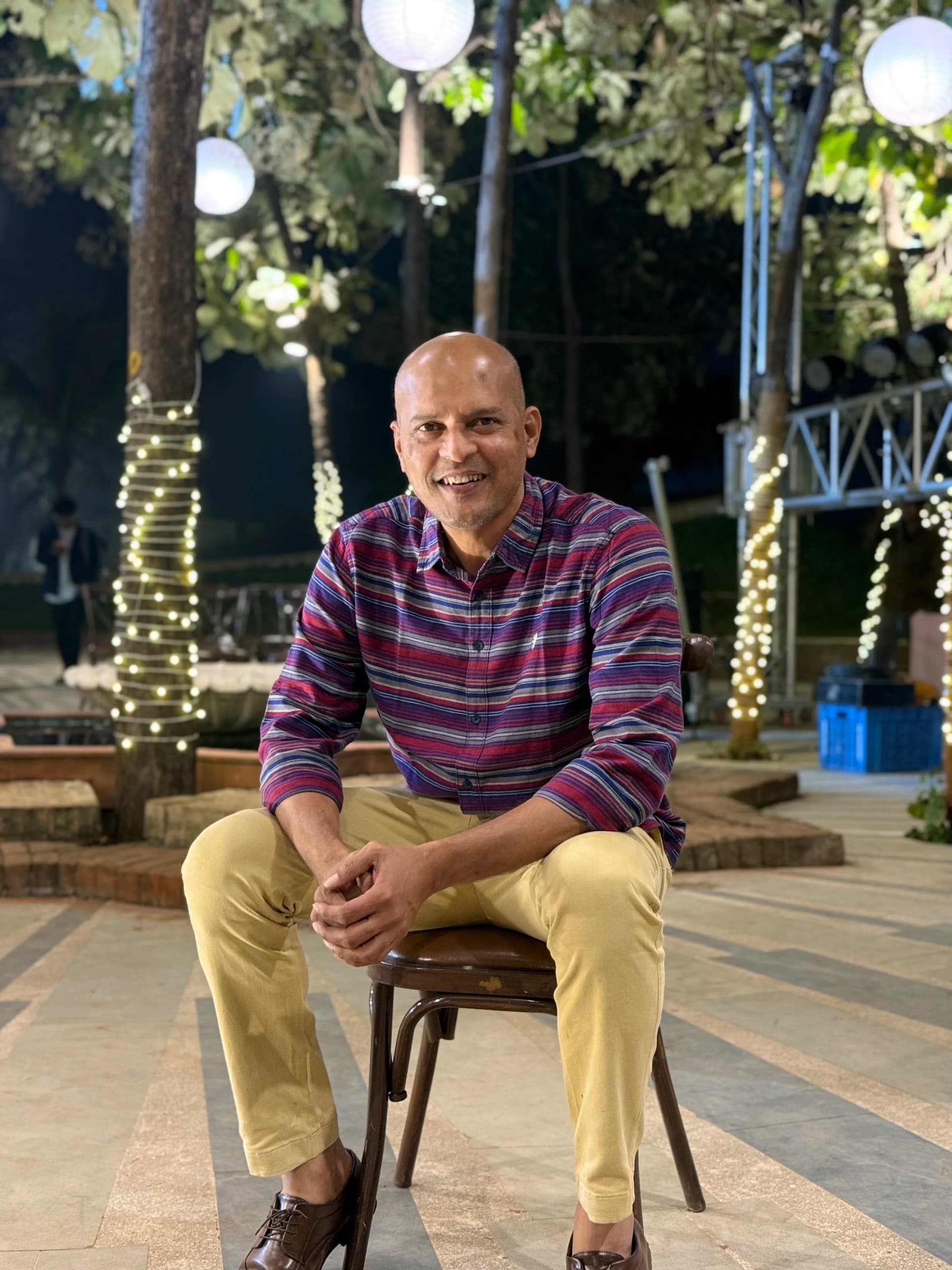 Portrait of Vijay Pandya, founder of Avsar Photography in Vadodara